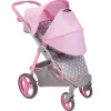 Flat River Group 509 Crew Cotton Candy Pink Doll Travel System - Polka Dot Pink & Grey* Social & Emotional Skills|Stuffed Animals & Plush Toys