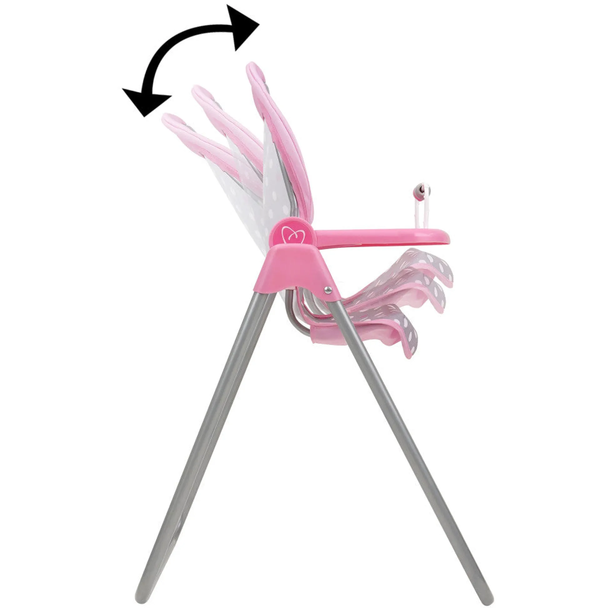 Flat River Group 509 Crew Cotton Candy Pink Foodie Doll Highchair - Polka Dot Design* Stuffed Animals & Plush Toys|Social & Emotional Skills