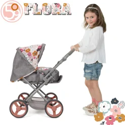 Flat River Group 509 Crew Kelly Deluxe Doll Pram with Melange Flora Design and Matching Bag* Stuffed Animals & Plush Toys