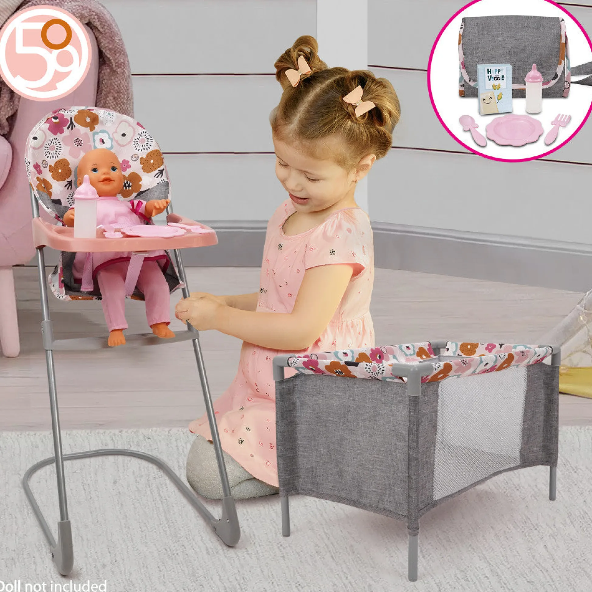 Flat River Group 509 Crew Melange Flora - At Home Play Set, 8 Pieces, Kids 3+* Stuffed Animals & Plush Toys