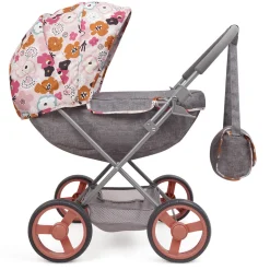 Flat River Group 509 Crew Melange Flora Deluxe Doll Pram with Matching Shoulder Bag* Stuffed Animals & Plush Toys