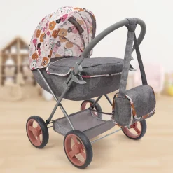 Flat River Group 509 Crew Melange Flora Deluxe Doll Pram with Matching Shoulder Bag* Stuffed Animals & Plush Toys