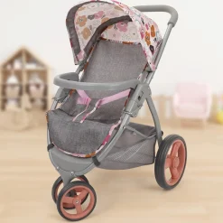 Flat River Group 509 Crew Melange Flora Mabelle 3-Wheel Doll Jogger Stroller, Ages 3+* Stuffed Animals & Plush Toys