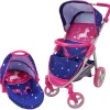 Flat River Group 509 Crew Unicorn-Themed 2-In-1 Baby Doll Car Seat & Stroller Playset* Social & Emotional Skills|Stuffed Animals & Plush Toys