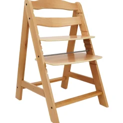 Flat River Group 509 Sky Wooden Chair - Natural Beechwood, Adjustable Kids Seat* Wood & Jumbo Blocks