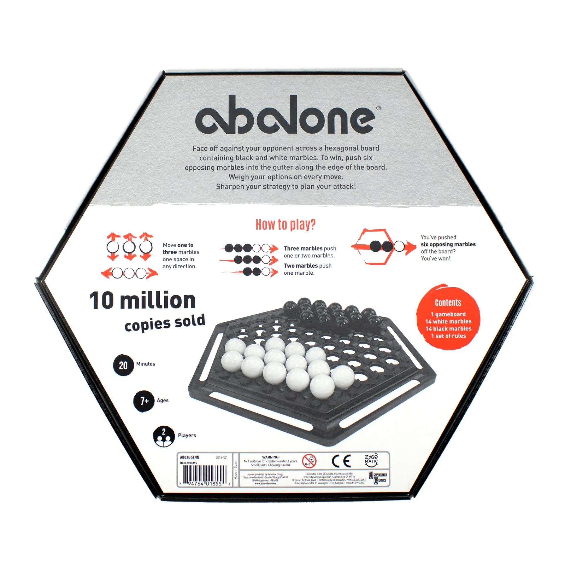 AreYouGame Abalone Classic Strategy Board Game, Handmade Oak Edition* Strategy Games