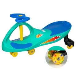 Flat River Group Alex - Lightning Glow Rider - Teal & Blue - Inertia Powered Ride-On Toy* Ride-Ons|Ride-Ons & Push-Pull Toys