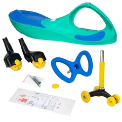 Flat River Group Alex - Lightning Glow Rider - Teal & Blue - Inertia Powered Ride-On Toy* Ride-Ons|Ride-Ons & Push-Pull Toys