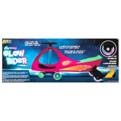 Flat River Group Alex - Lightning Glow Rider - Pink & Green - Inertia-Powered Fun* Ride-Ons|Ride-Ons & Push-Pull Toys