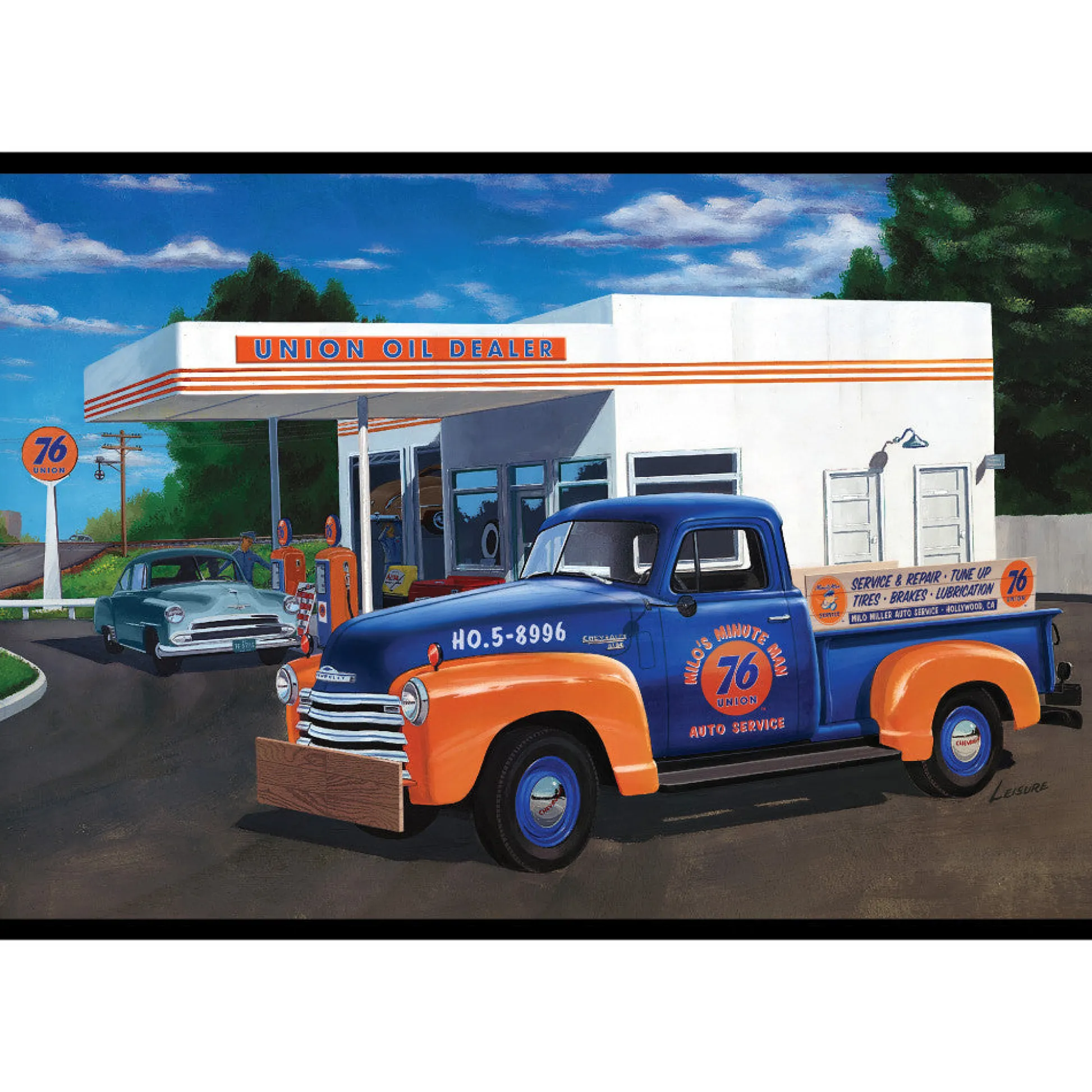 Flat River Group AMT 1950 Chevy 3100 Pickup Union 76 Model Kit, 1:25 Scale* Model Kits