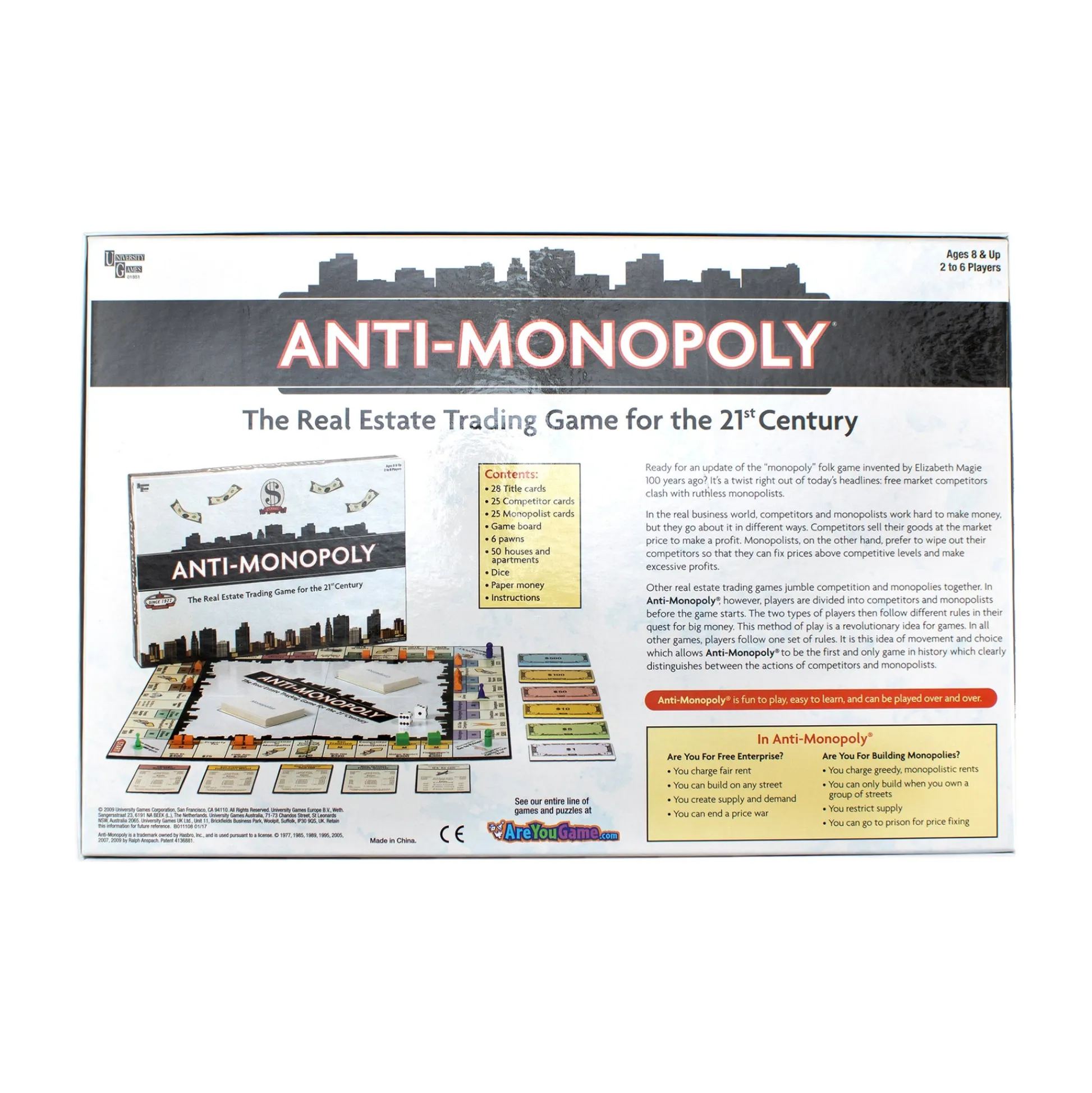 AreYouGame Anti-Monopoly Real Estate Strategy Board Game* Role-Playing Games|Board Games