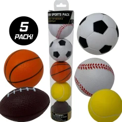 Flat River Group Anywhere Sports 5-Ball Mini Sports Pack: Foam Balls for Kids 3+* Toy Sports