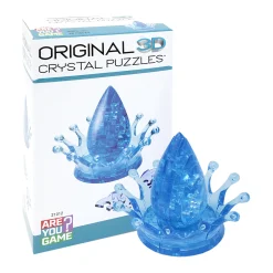 AreYouGame Aqua Gleam 3D Crystal Puzzle - Water Crown: 42 Pcs* Puzzles