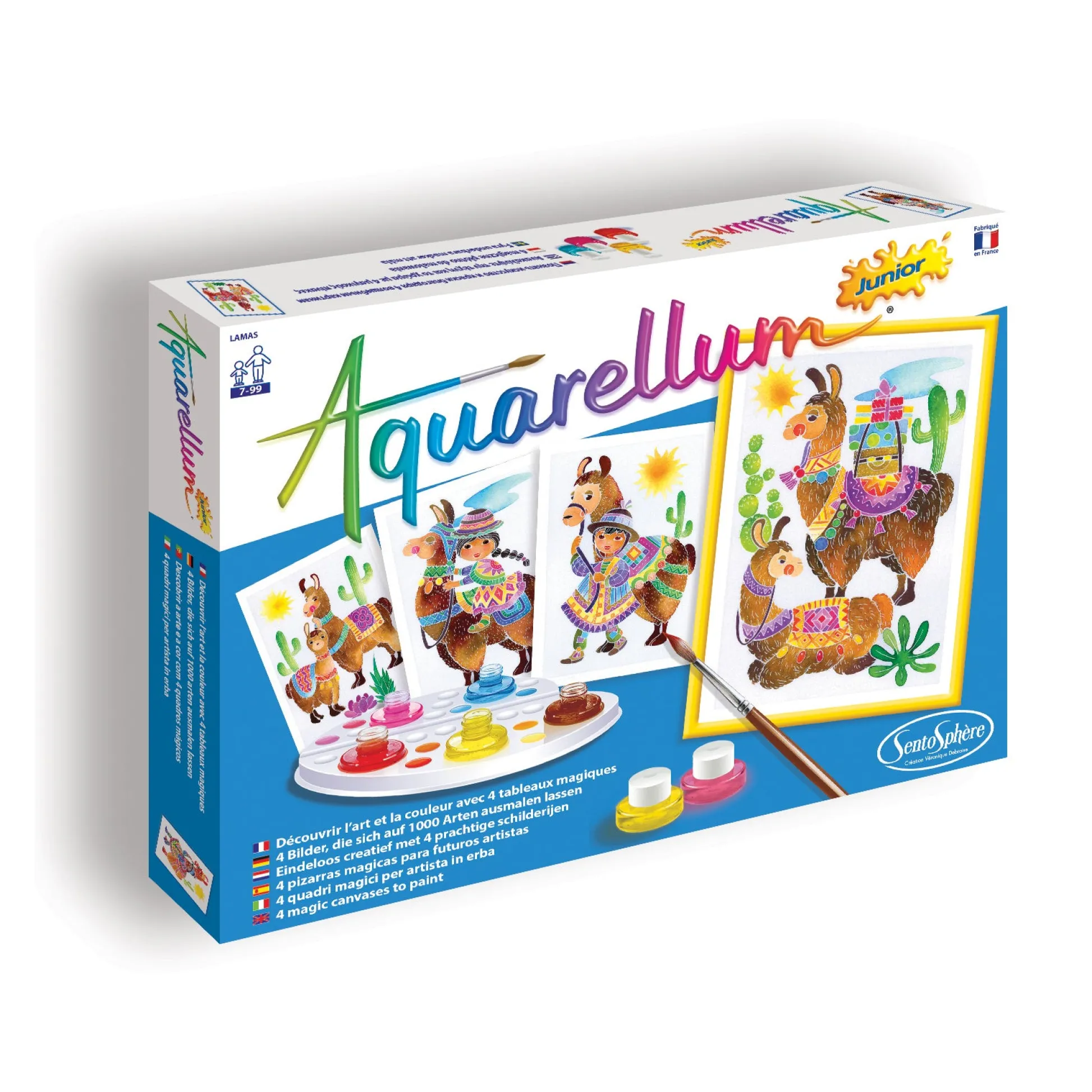 AreYouGame Aquarellum Junior Lamas Watercolor Painting Kit - Art Set* Drawing, Color & Painting