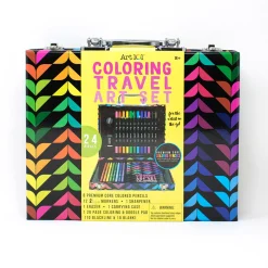 Educators Resource Art 101 Dual-Tip Markers & Colored Pencils Travel Art Kit* Drawing, Color & Painting
