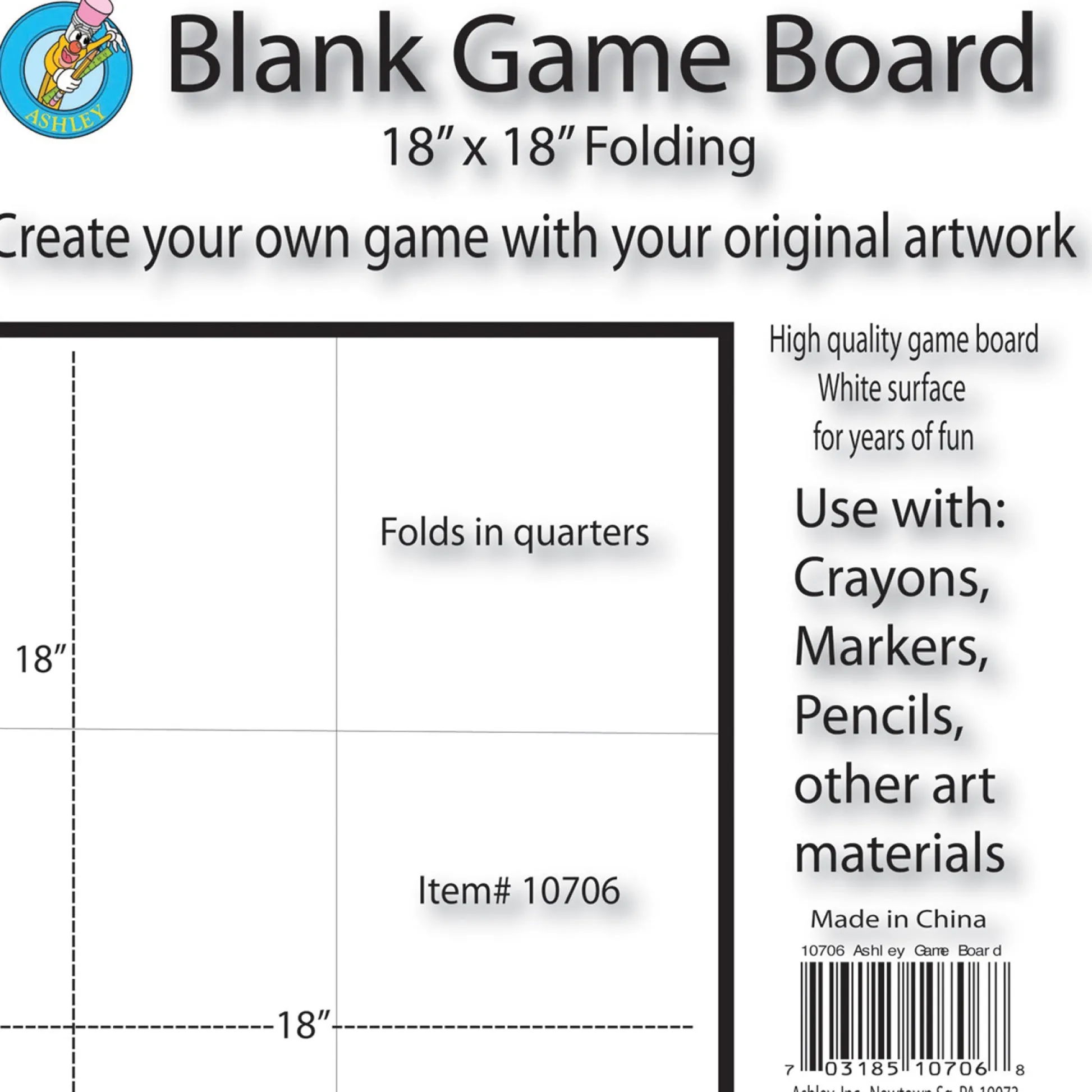 Educators Resource Ashley Productions Create-Your-Own Game Board, 18" x 18", 3-Pack* Role-Playing Games|Board Games