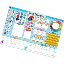 Educators Resource Ashley Productions Smart Poly Learning Placemat - Early Education Basics - 13" x 19" - Pack of 10* Preschool Education Toys & Activities