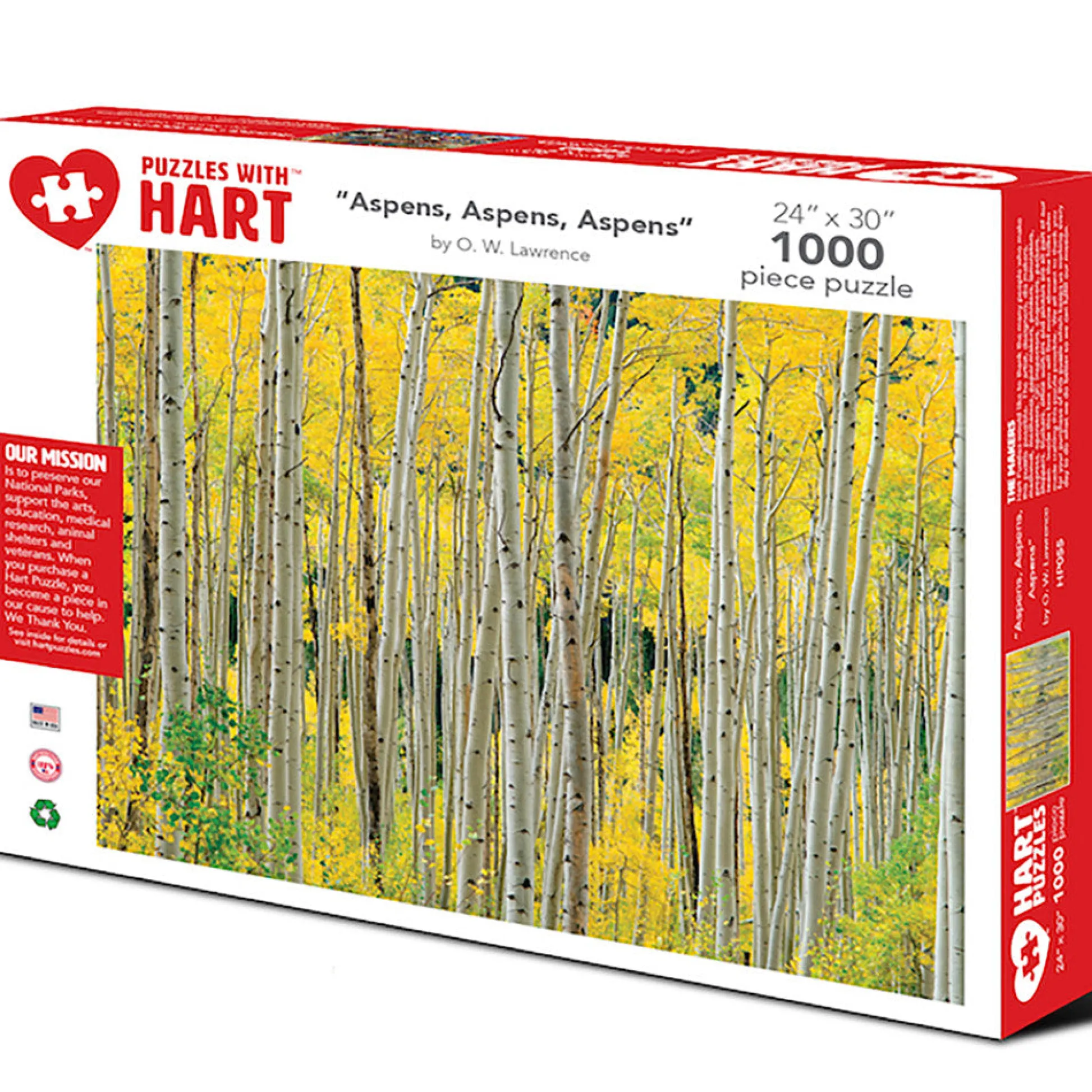Flat River Group Aspens, Aspens, Aspens by O W Lawrence 1000-Piece Premium Puzzle* Puzzles