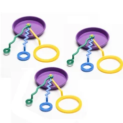 Flat River Group Atomic Bubbles Tri-Wand Bubble Pan Sets, 3-Pack - Outdoor Bubble Toy* Bubbles & Sidewalk Chalk
