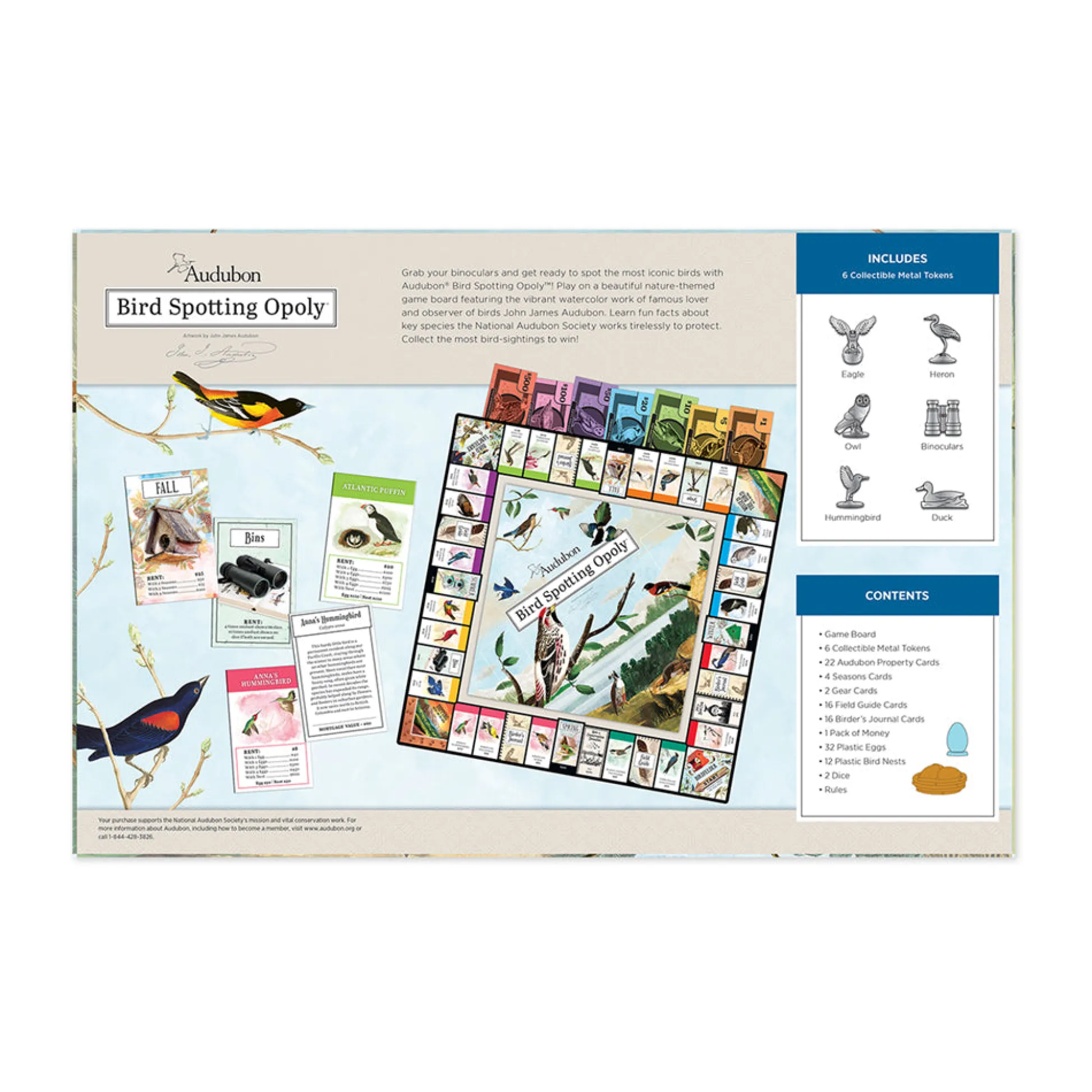 AreYouGame Audubon Bird Spotting Opoly Collector's Edition Board Game* Board Games|Role-Playing Games