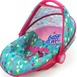 Flat River Group Baby Alive Deluxe Doll Car Seat - Multi-Function, Pink & Green Hearts* Stuffed Animals & Plush Toys