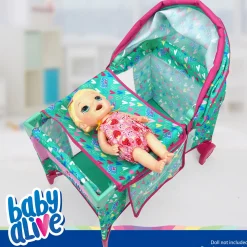 Flat River Group Baby Alive Deluxe Doll Play Yard with Canopy, Green & Pink Hearts* Stuffed Animals & Plush Toys