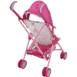 Flat River Group Baby Alive Doll Stroller with Retractable Canopy - Pink & Rainbow* Social & Emotional Skills|Stuffed Animals & Plush Toys