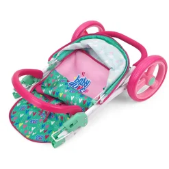 Flat River Group Baby Alive Heart-Themed Doll Jogging Stroller - Pink and Green Playset* Stuffed Animals & Plush Toys
