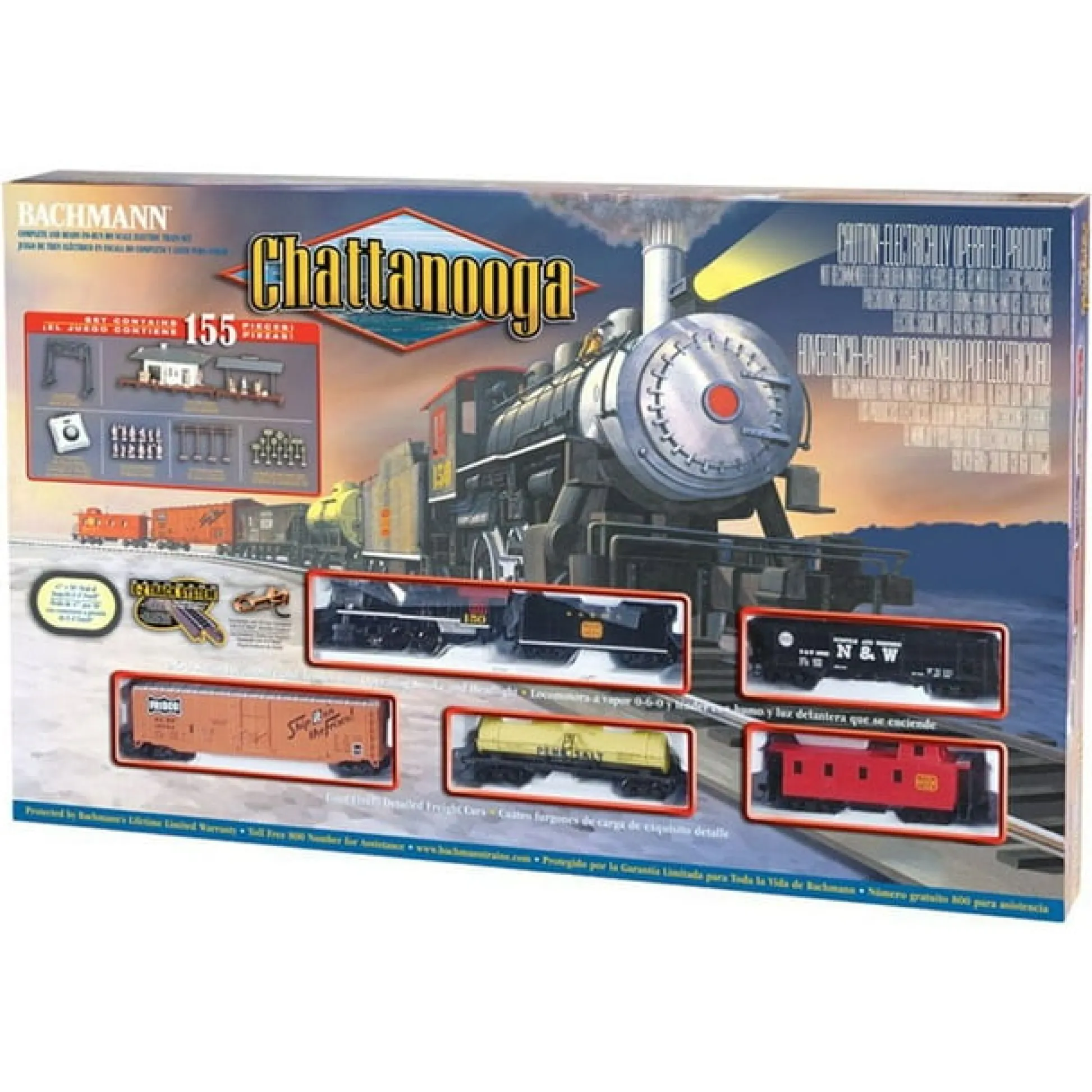 The Distribution Solutions Bachmann Trains - Chattanooga HO Scale Ready To Run 155 Piece Electric Train Set* Trains & Train Tables