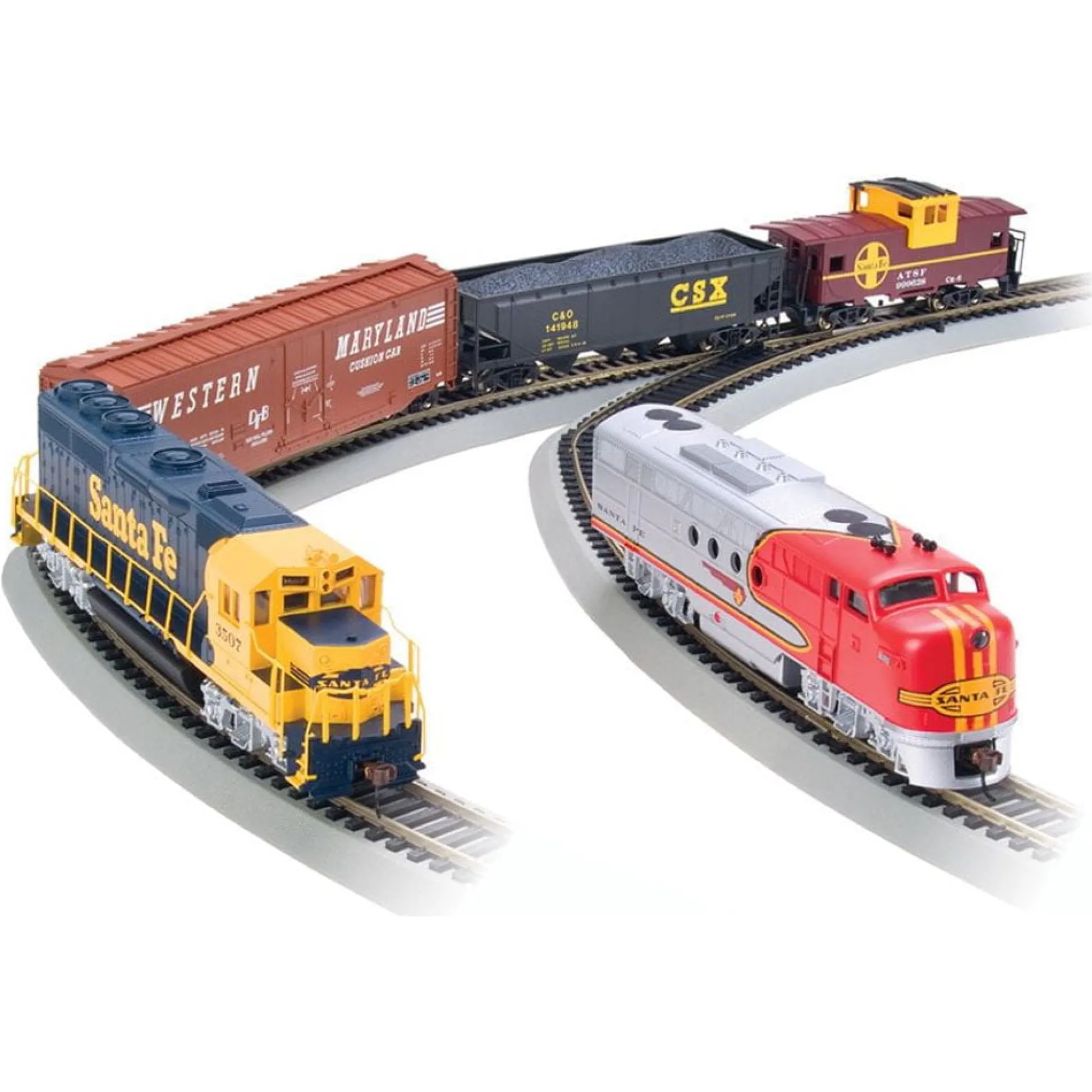 The Distribution Solutions Bachmann Trains - Digital Commander HO Scale Electric Train Set* Trains & Train Tables
