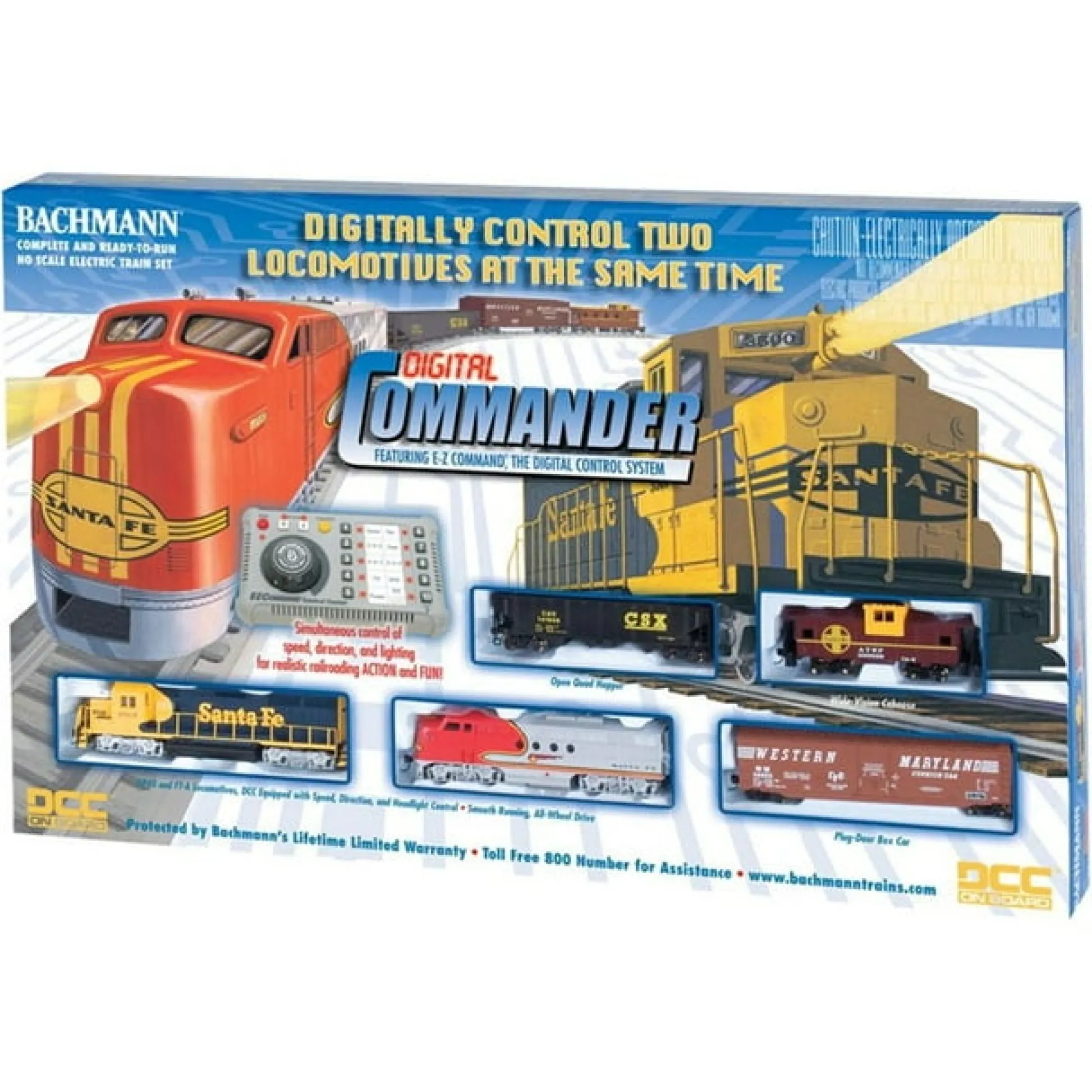 The Distribution Solutions Bachmann Trains - Digital Commander HO Scale Electric Train Set* Trains & Train Tables