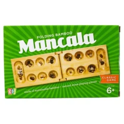 Calendar Holdings, LLC Bamboo Classic Mancala Game with Colorful Stones* Role-Playing Games|Board Games