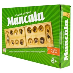 Calendar Holdings, LLC Bamboo Classic Mancala Game with Colorful Stones* Role-Playing Games|Board Games