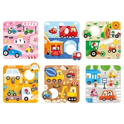 Educators Resource Banana Panda Educational Vehicle Adventure Puzzle Set - 6 pc* Puzzles