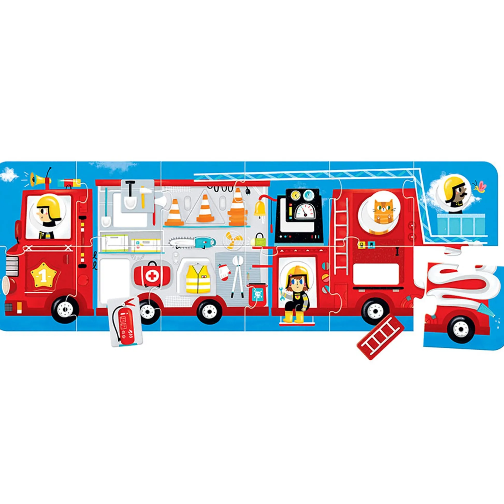 Educators Resource Banana Panda Fire Truck Make-a-Match Puzzle - 23 pc* Puzzles