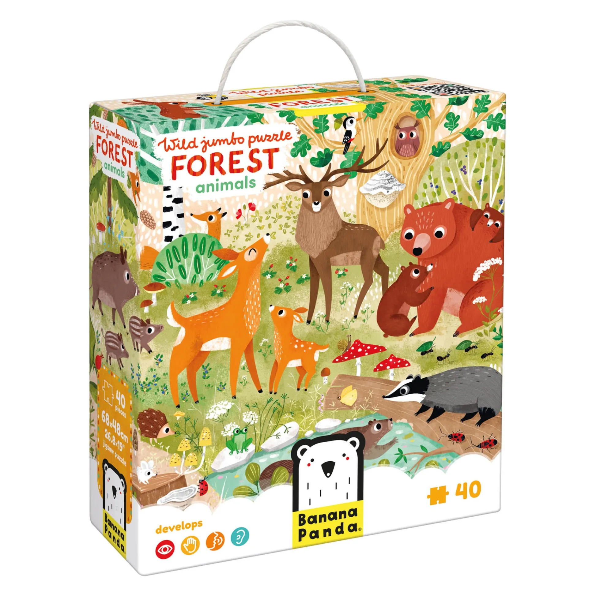 Educators Resource Banana Panda Forest Animals Jumbo Puzzle - 40 pc* Puzzles