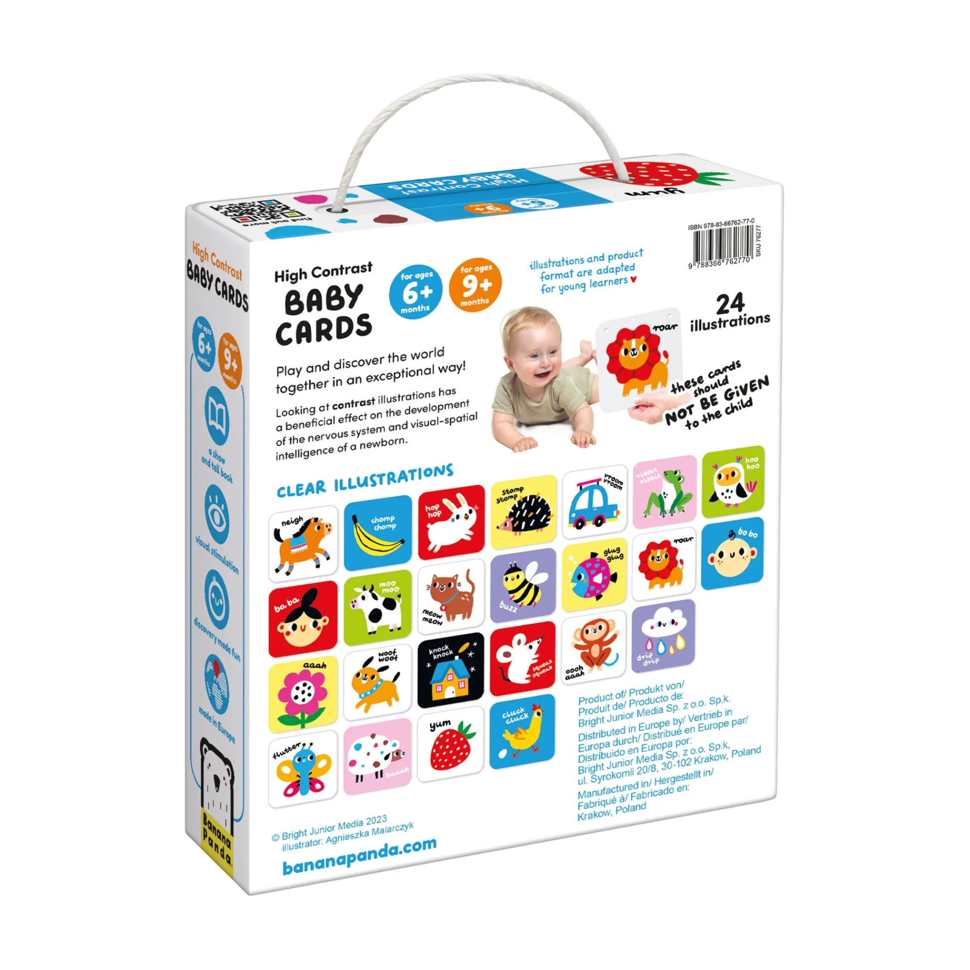 Educators Resource Banana Panda High Contrast Baby Cards – Visual Development Set 6m+ 9m+* Developmental Toys