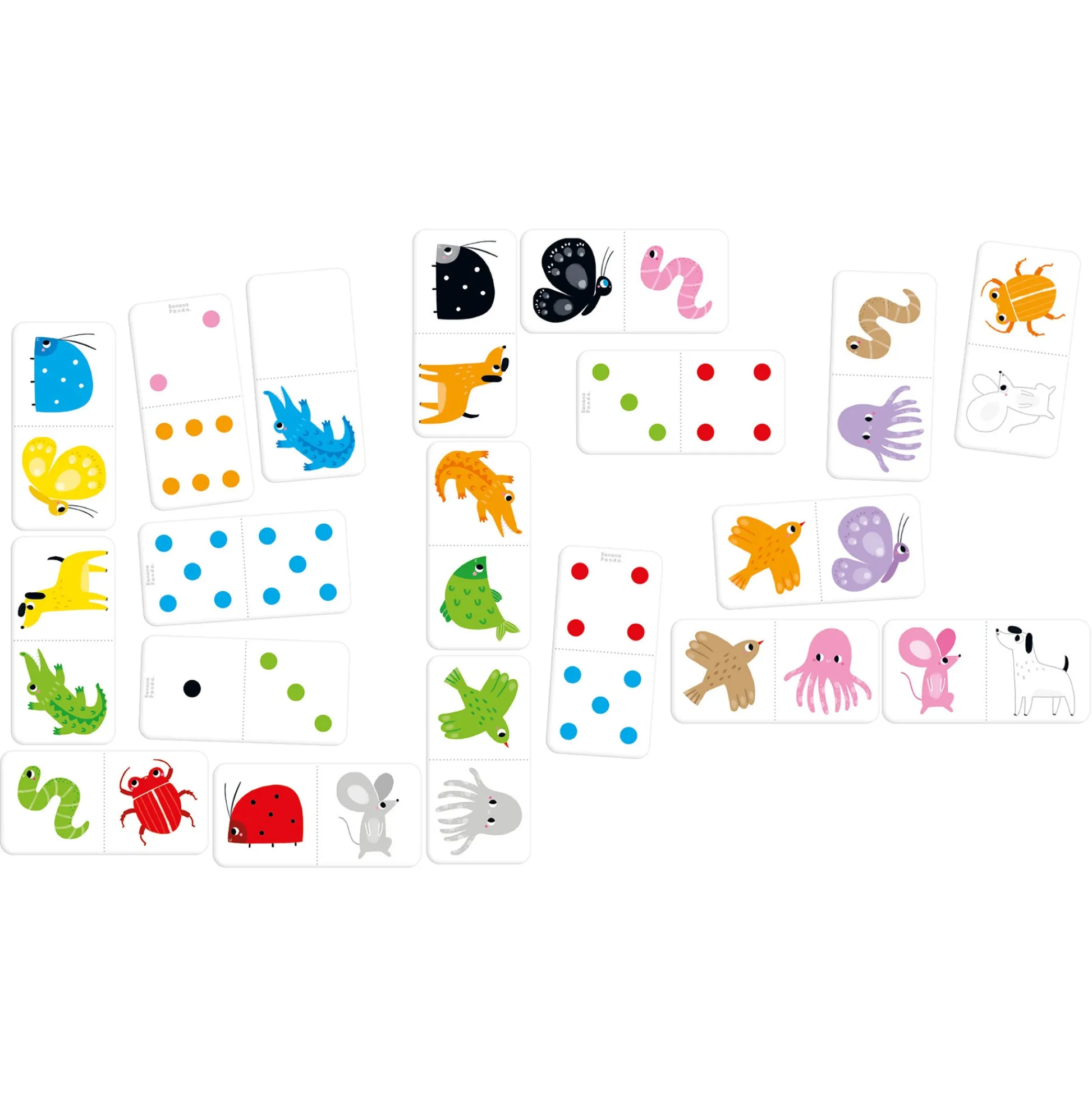 Educators Resource Banana Panda Let's Play Color Dominoes - Vibrant Animal Edition - Age 2+* Dominoes & Tiles Games