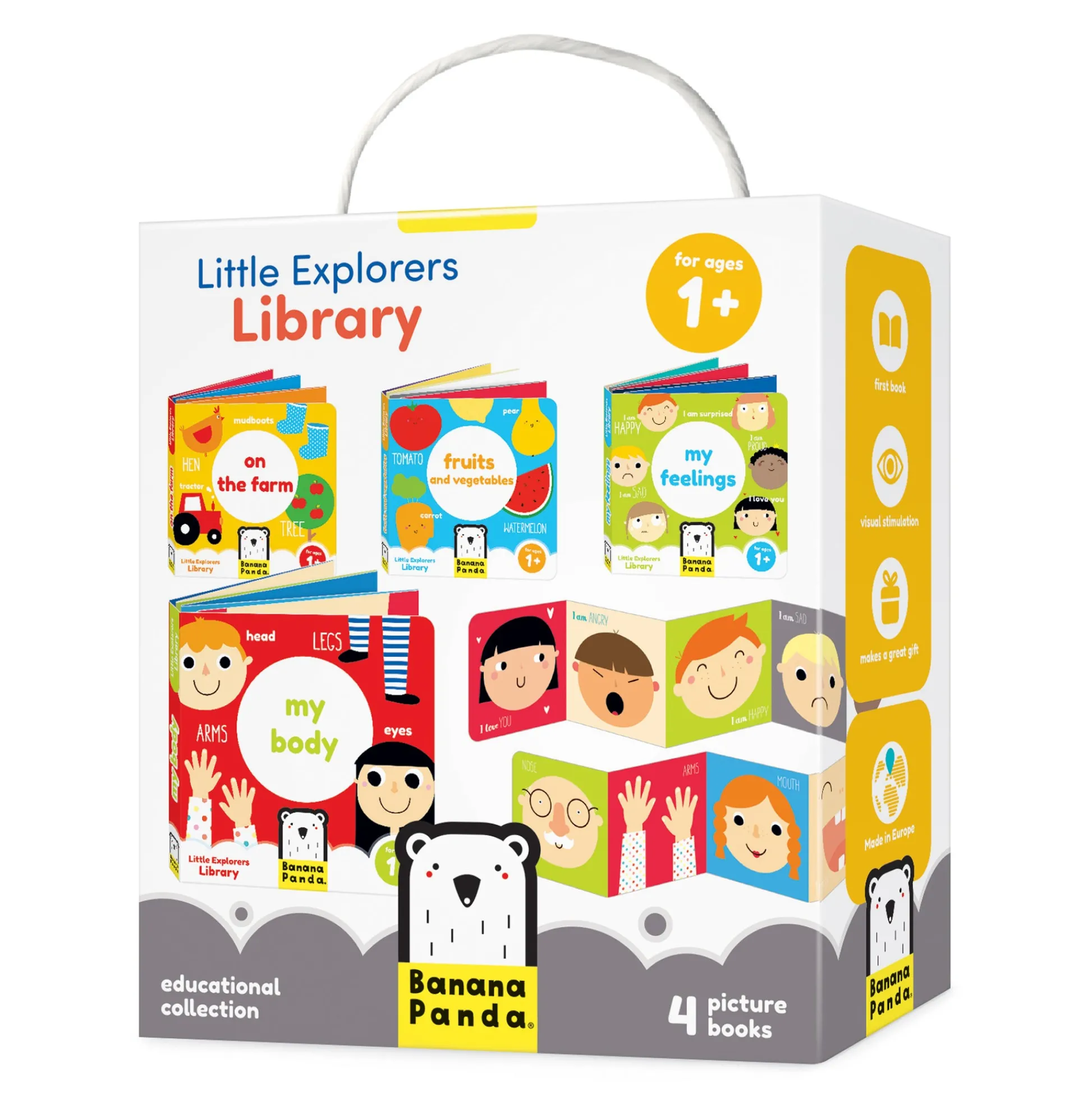 Educators Resource Banana Panda Little Explorers Library 4-Book Set*Kids Preschool Education Toys & Activities|Kids Books