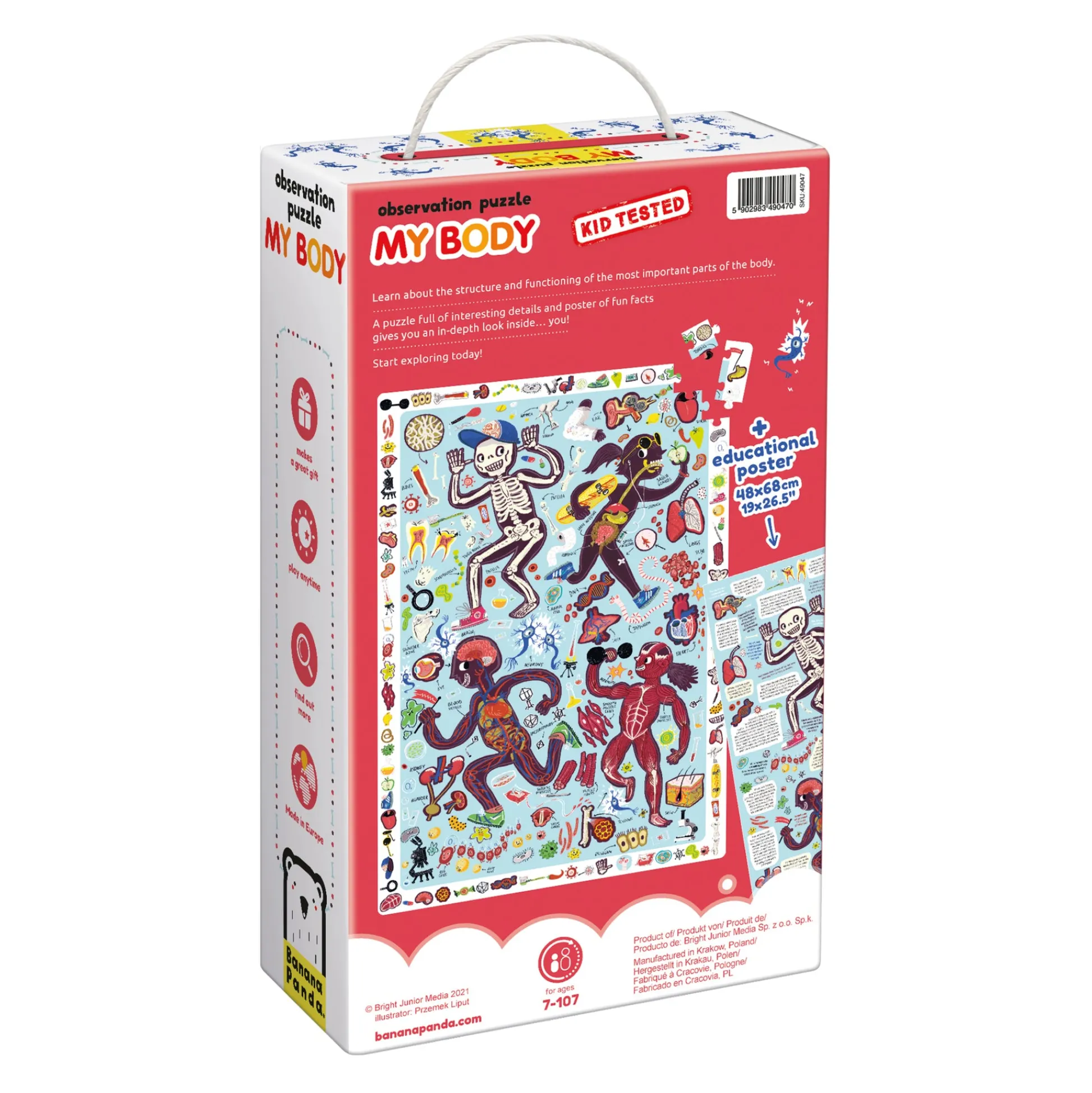 Educators Resource Banana Panda My Body Observation Jigsaw Puzzle - 204 pc* Puzzles