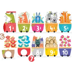 Educators Resource Banana Panda Number Train Make-a-Match Puzzle - 30 pc* Puzzles