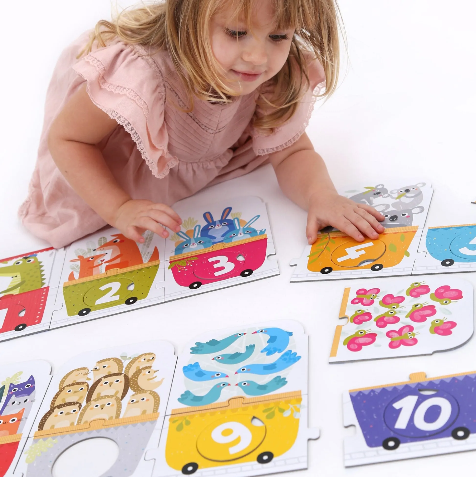 Educators Resource Banana Panda Number Train Make-a-Match Puzzle - 30 pc* Puzzles