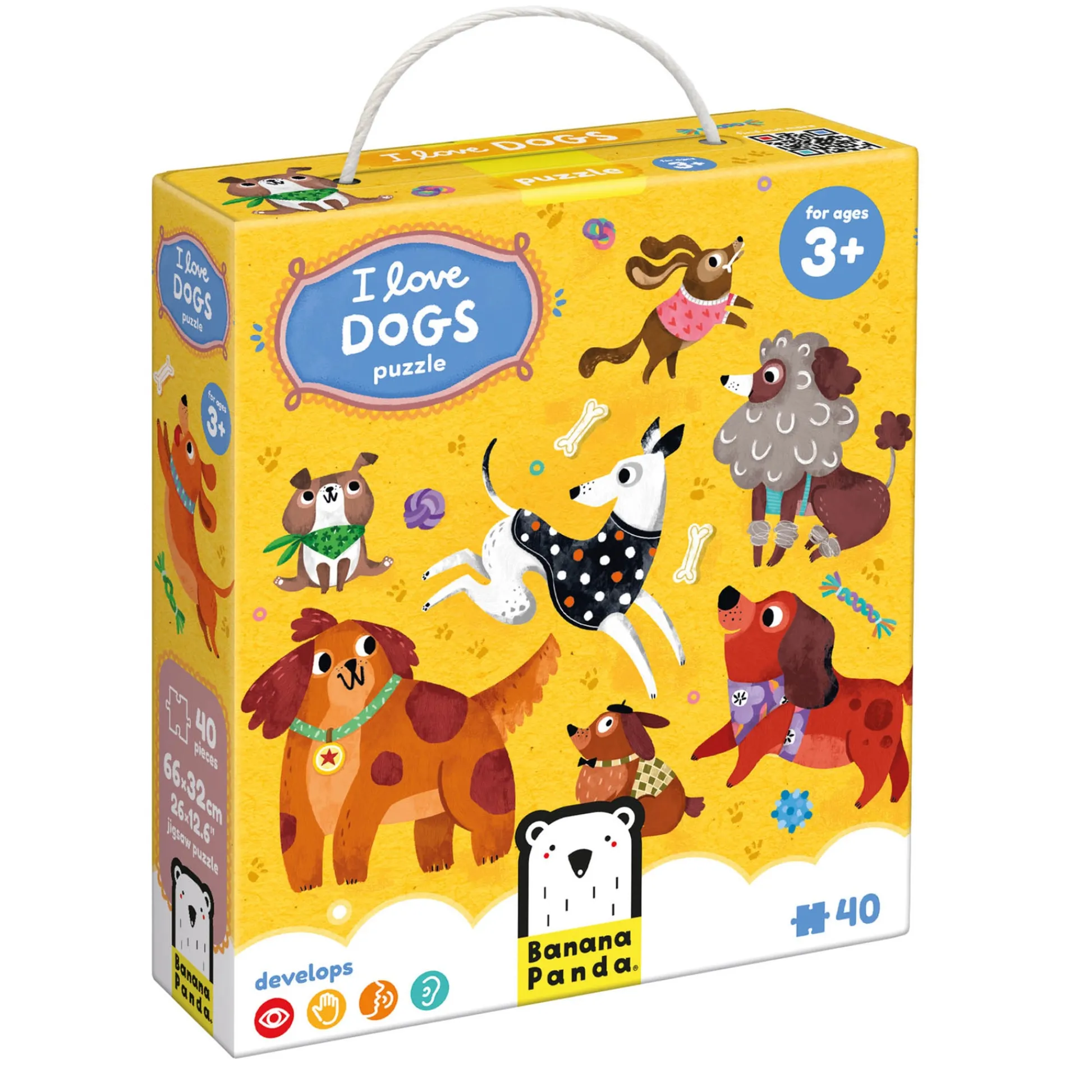 Educators Resource Banana Panda Playful Pups Floor Puzzle - 40 pc* Puzzles