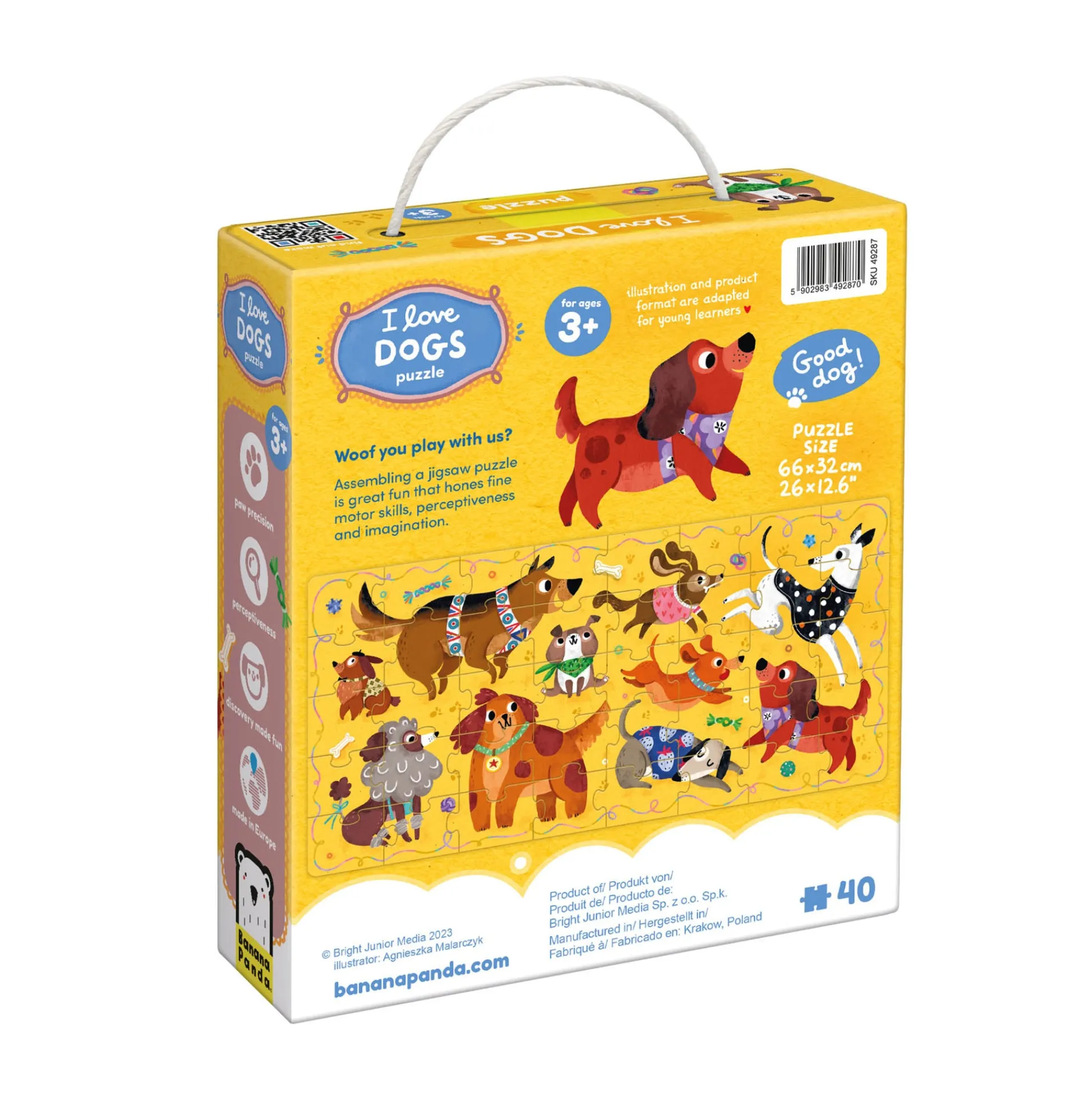 Educators Resource Banana Panda Playful Pups Floor Puzzle - 40 pc* Puzzles