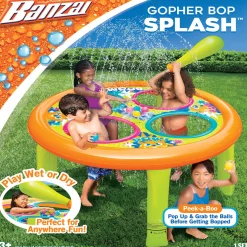 Flat River Group Banzai Gopher Bop Splash Sprinkler - Interactive Wet or Dry Backyard Game* Swimming Pools & Water Toys
