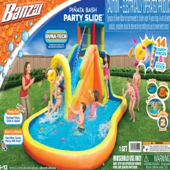 Flat River Group Banzai Inflatable Pi√±ata Bash Water Slide Park with Quick Inflation* Swimming Pools & Water Toys