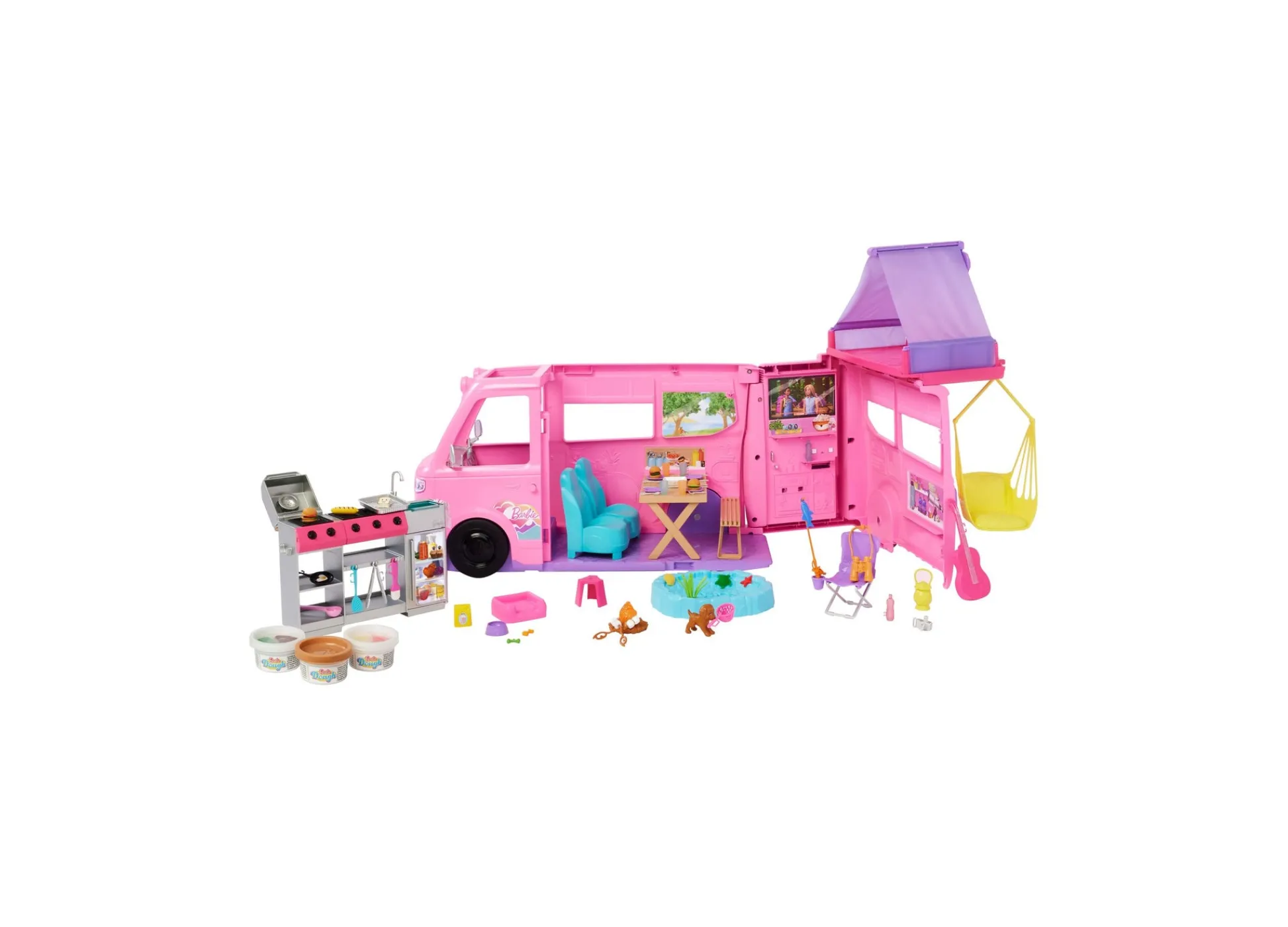 Macy's - Supplier Barbie Dream Camper Playset with Roof Tent BBQ Grill* Stuffed Animals & Plush Toys