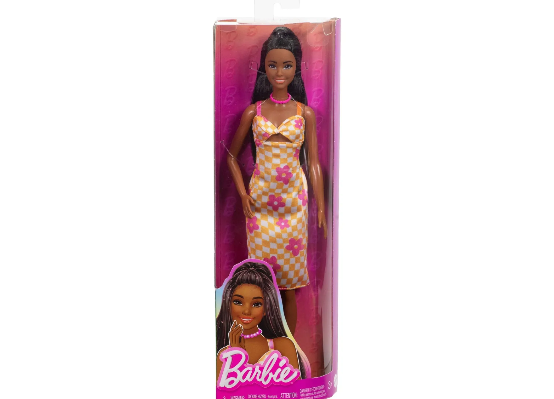 Macy's - Supplier Barbie Fashionistas Doll 233 - Flower Checkered Midi Dress* Fashion Dolls|Stuffed Animals & Plush Toys