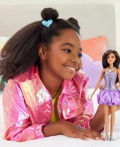 Macy's - Supplier Barbie Fashionistas Doll 234 - Sequined Purple Dress with Silvery Accessories* Fashion Dolls|Stuffed Animals & Plush Toys