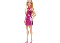 Macy's - Supplier Barbie Fashionistas Doll 230 - Blond Hair in Metallic Pink Minidress* Fashion Dolls|Stuffed Animals & Plush Toys